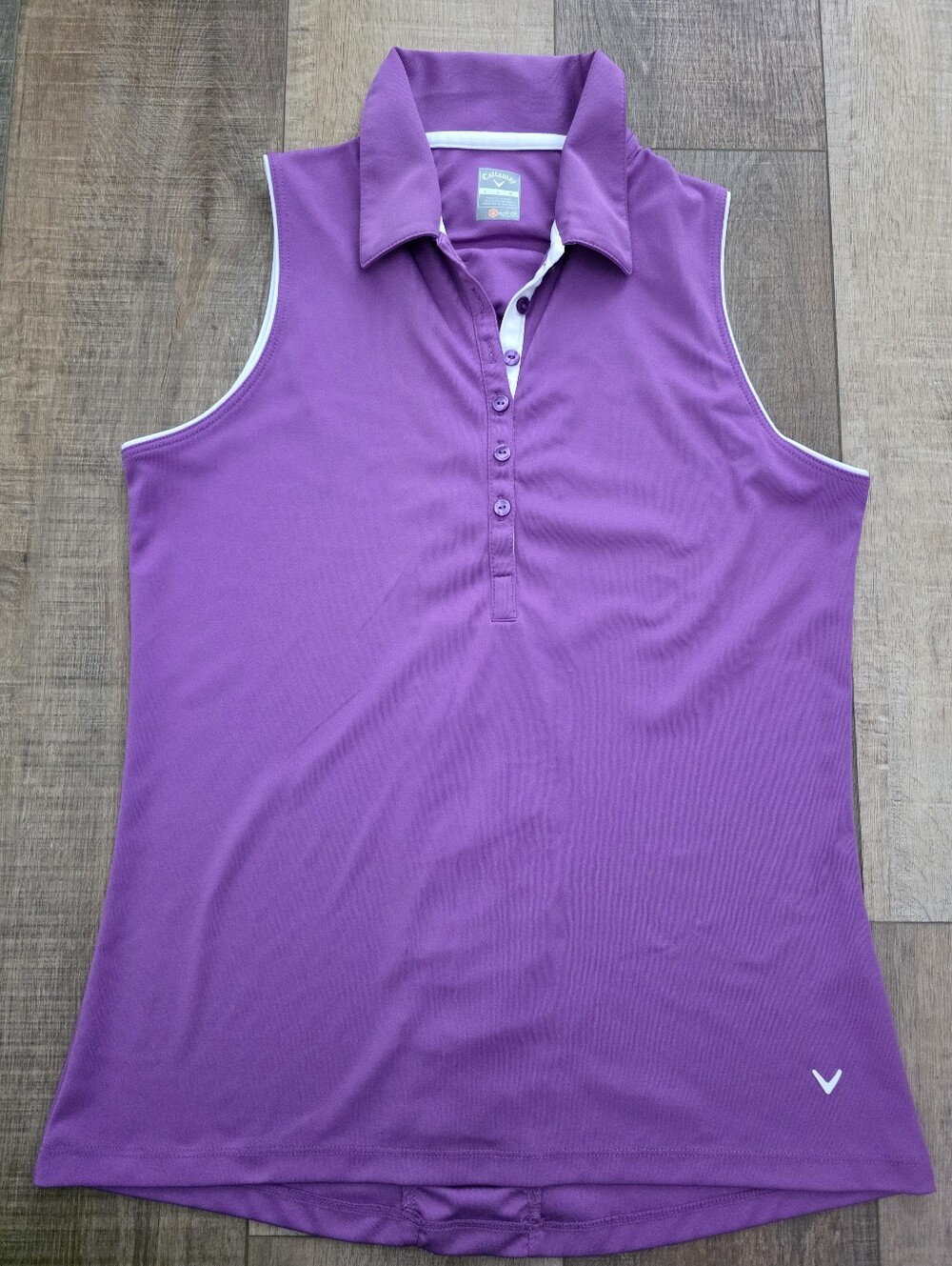 Callaway Women's Purple Sleeveless Golf Polo